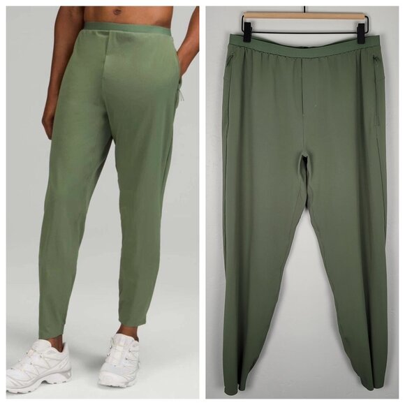 Lululemon Run State Jogger Green Twill Ripstop Size L - Picture 1 of 16